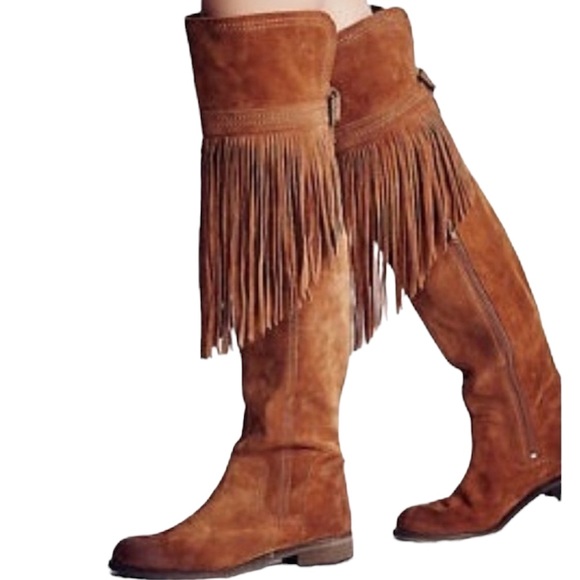 Free People Shoes - Free People Can’t Stop the Fringe over knee boots